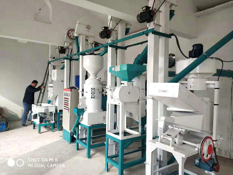 遼寧朝陽(yáng)18噸小米成套加工設(shè)備安裝完畢